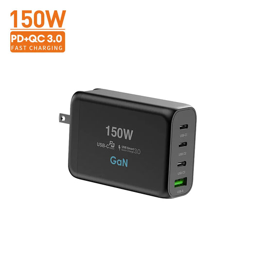 New Tech Gan PD 150W Super Fast Charger Type C Travel Adapter